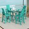 Tall Adirondack Chair Outdoor Bar Stool with Ergonomic Backrest for Backyard - 27.5" x 23" x 52" (L x W x H)